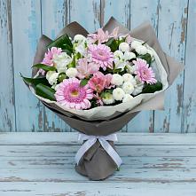 Букет цветов из:  Герберы, Альстромерии и Хризантемы в Федоровском