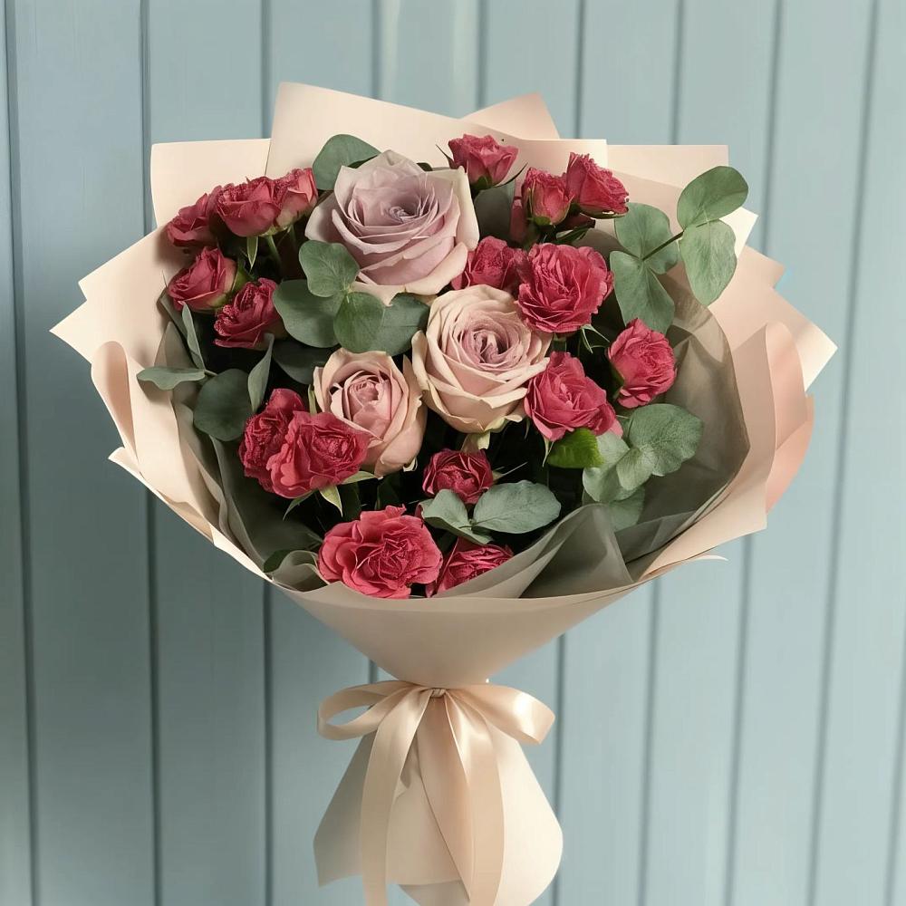 Букет цветов из: Гвоздики и Розы в Федоровском