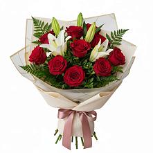 Букет цветов из:  Лилии и Розы в Федоровском