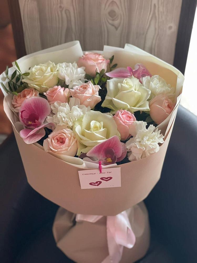 Букет цветов из: Орхидеи, Розы и Гвоздики в Федоровском