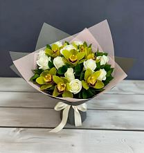 Букет цветов из:  Орхидеи и Розы в Федоровском