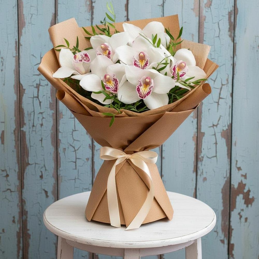Букет цветов из: Орхидеи и Розы в Федоровском