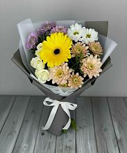 Букет цветов из:  Розы, Герберы и Хризантемы #REPLACE_PRED# Федоровском