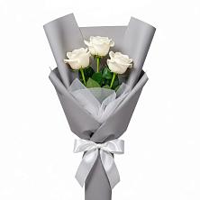 Букет 3 белые розы в Федоровском