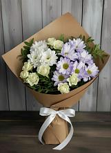 Букет цветов из:  Хризантемы и Розы #REPLACE_PRED# Федоровском