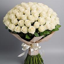 Букет 101 беля роза Белоснежка в Федоровском