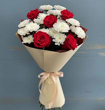 Букет цветов из:  Розы и Хризантемы в Федоровском