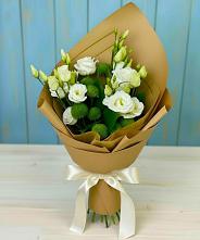 Букет цветов из:  Хризантемы и Лизиантусы #REPLACE_PRED# Федоровском