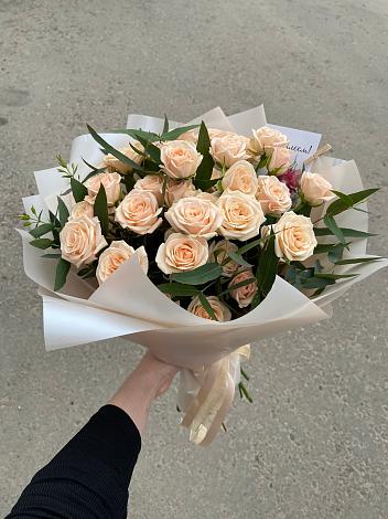 Букет Кремовые розы Латте в Федоровском