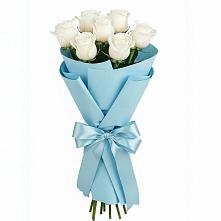 Букет 7 белых роз Проуд в Федоровском