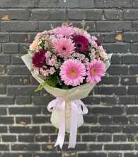 Букет цветов из:  Герберы и Хризантемы в Федоровском