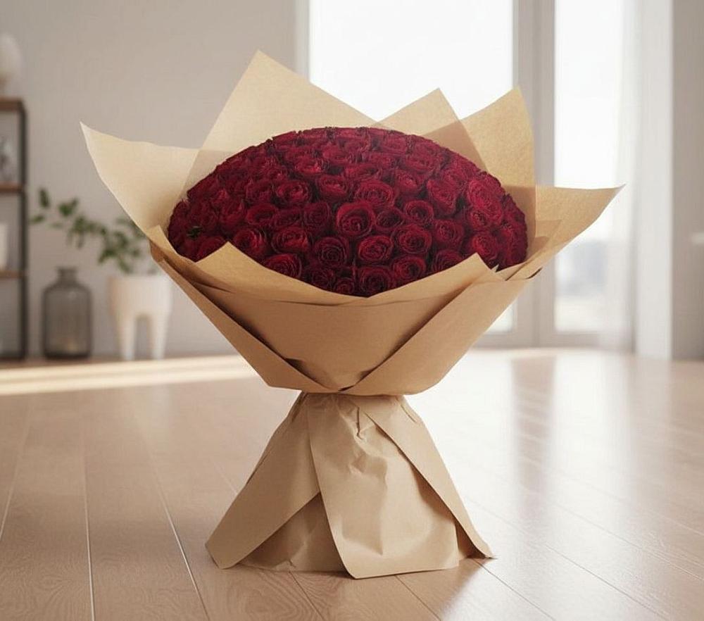 Букет 101 Красная роза в Федоровском