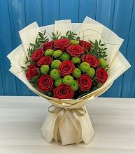 Букет цветов из:  Розы и Хризантемы в Федоровском