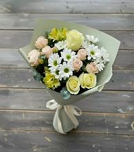 Букет цветов из:  Альстромерии, Розы и Хризантемы в Федоровском