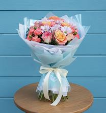 Букет цветов из:  Хризантемы и Розы в Федоровском