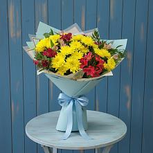 Букет цветов из:  Альстромерии и Хризантемы в Федоровском