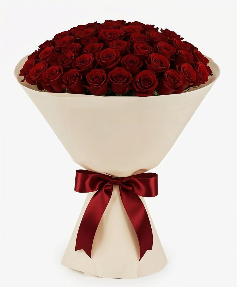 Букет 101 Бордовая роза Блэк Бакарра в Федоровском